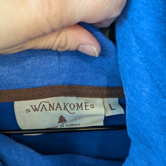 Wanakome Women's Blue Hooded Sweatshirt Cotton Size Large - Picture 6 of 9
